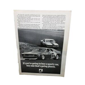 1971 American Motors Mark Donohue Javelin Racing Car Original Print Ad 70s